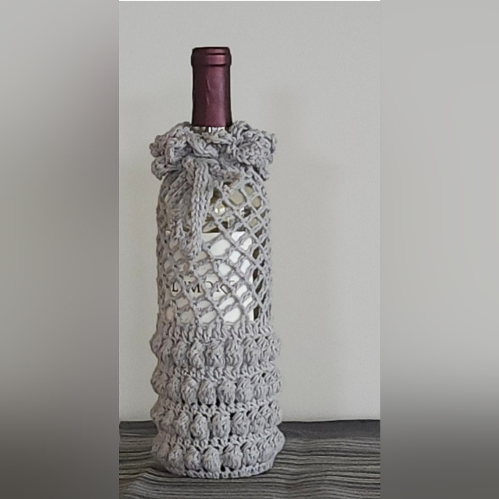 Handcrafted Gray Bottle Cozies